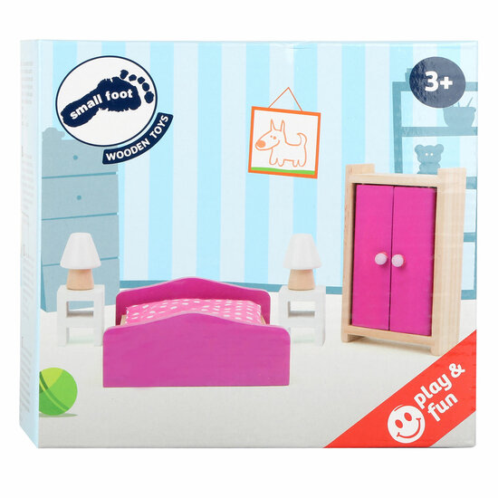 Small Foot - Houten Poppenhuis Meubeltjes Slaapkamer, 6dlg.