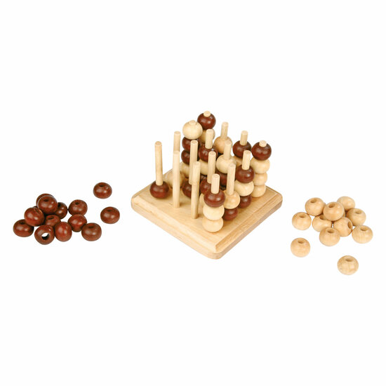 Small Foot - 4 op een Lijn 3D Houten Strategiespel