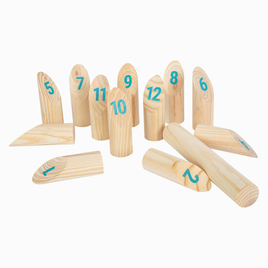 Small Foot - Houten Kubb met Nummers Werpspel in Tas, 13dlg.