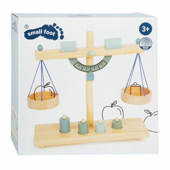 Small Foot - Houten Weegschaal met Gewichten, 5dlg.