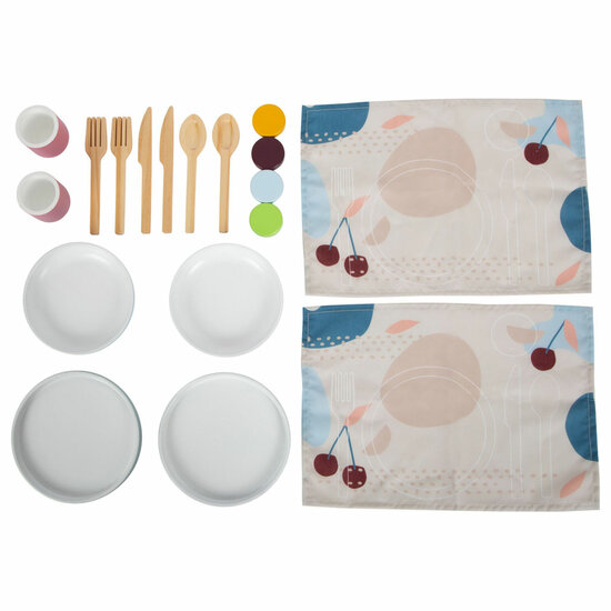 Small Foot  -  Houten Bestekset met Placemats, 18dlg.