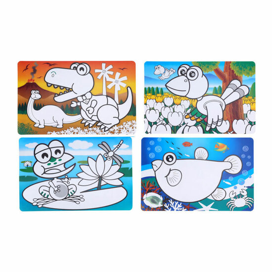 Placemat Dieren, Set van 12