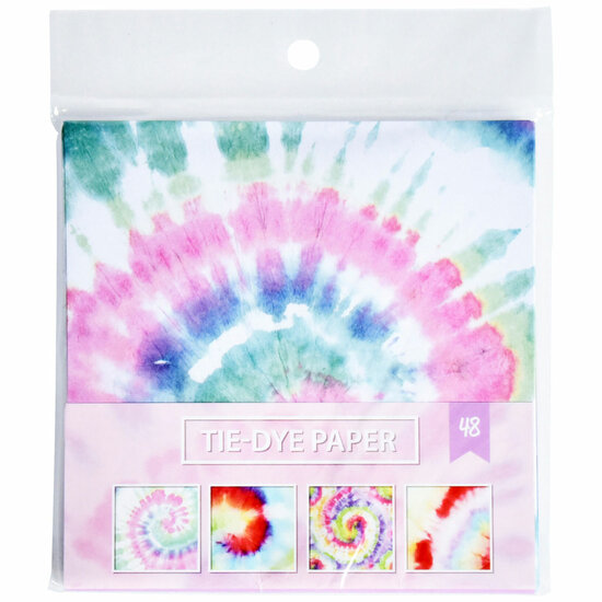 Gekleurd Papier Tie-dye Design, 15x15cm
