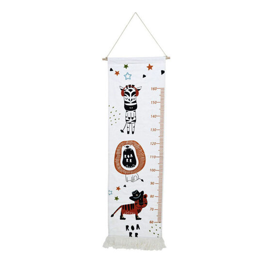 Groeimeter Textiel Zebra, 140cm