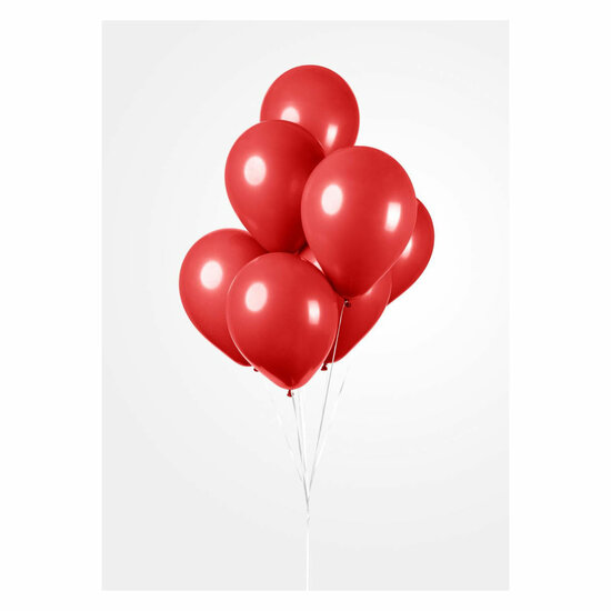 Ballonnen Rood 30cm, 10st.