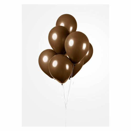 Ballonnen Bruin, 30cm, 10st.