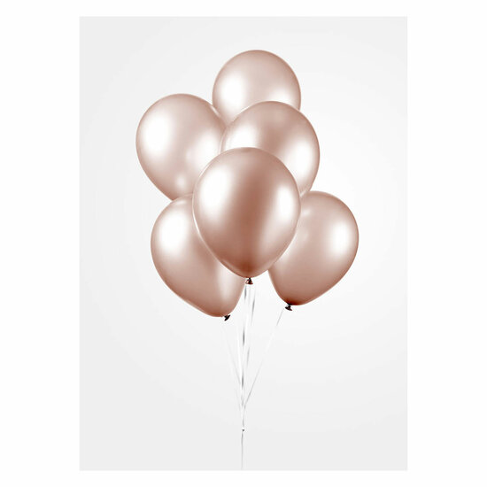 Ballonnen Pearl Rose Goud 30cm, 10st.