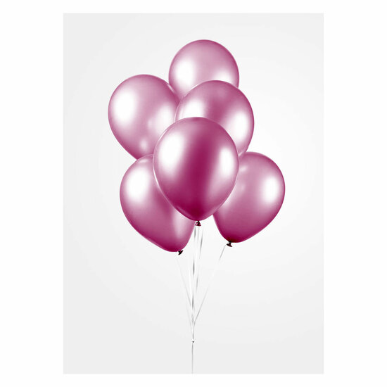 Ballonnen Pearl Hard Roze 30cm, 10st.