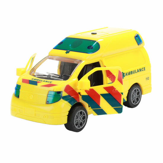 Cars &amp; Trucks Frictie Ambulance (NL) met Licht en Geluid