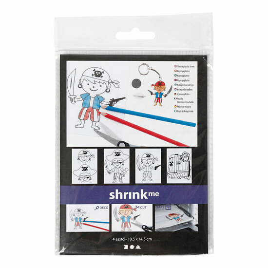 Vellen Krimpfolie met Motieven Piraten, 4st.