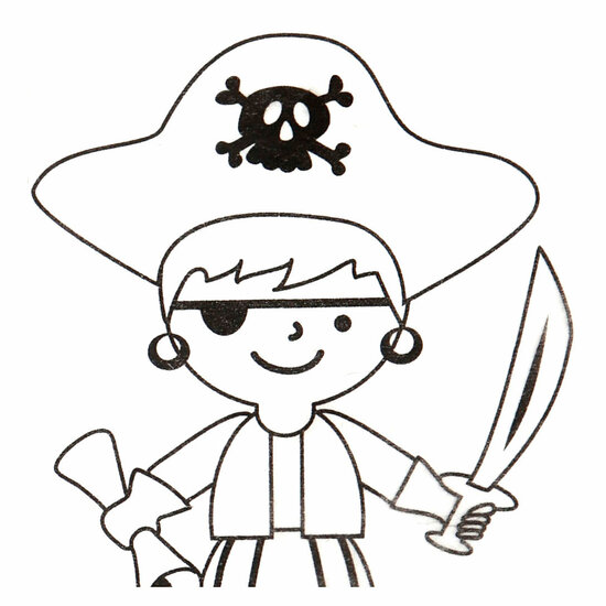 Vellen Krimpfolie met Motieven Piraten, 4st.