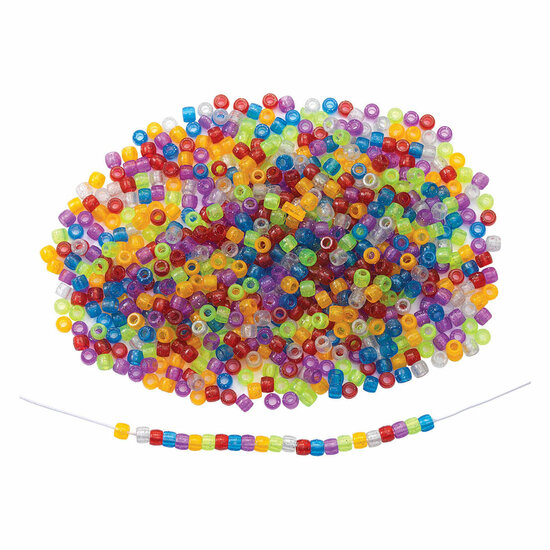 Colorations - Glitter Rijgkralen Kleur in Zak, 453 gram