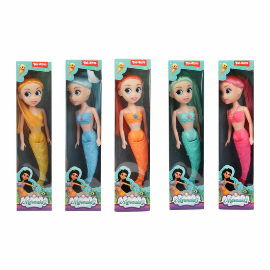 Mermaids Zeemeerminpop met Buigbare Staart, 18cm