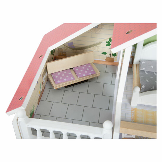 Small Foot - Houten Urban Villa Poppenhuis met Meubeltjes, 9dlg.