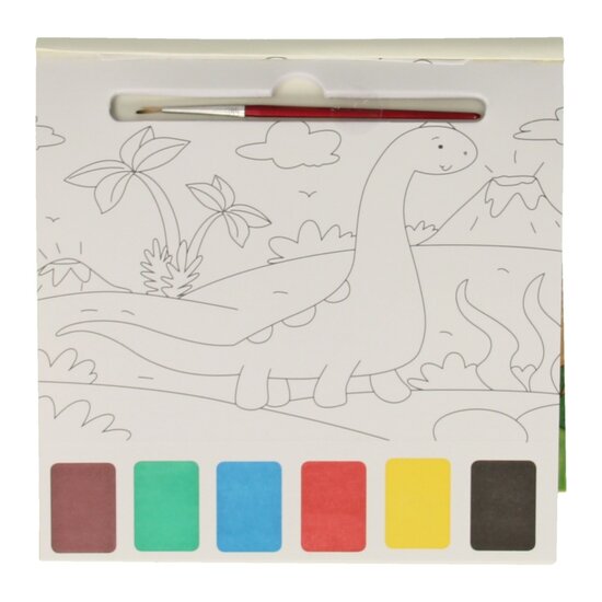 Waterverfkleurboek Set Dino&#039;s