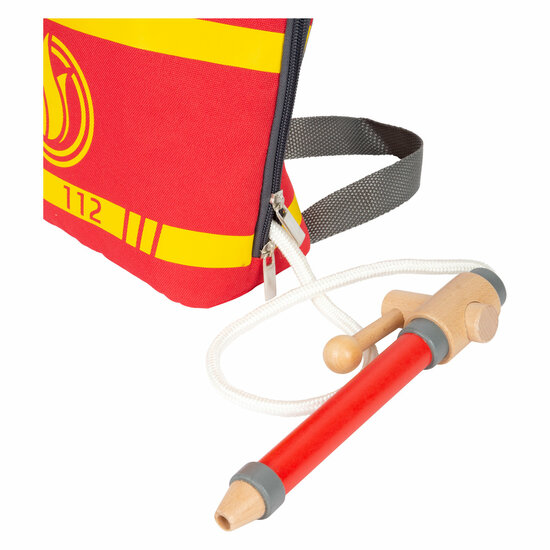 Small Foot Brandweerman Rugzak met Houten Brandweer Attributen 8dlg
