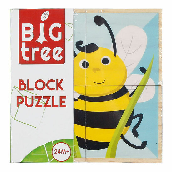 Houten Blokpuzzel Dieren FSC, 4st.