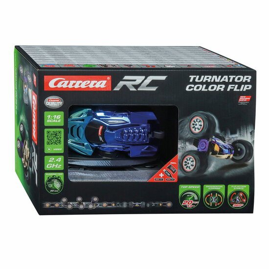 Carrera RC Bestuurbare Auto - Turnator Color Flip