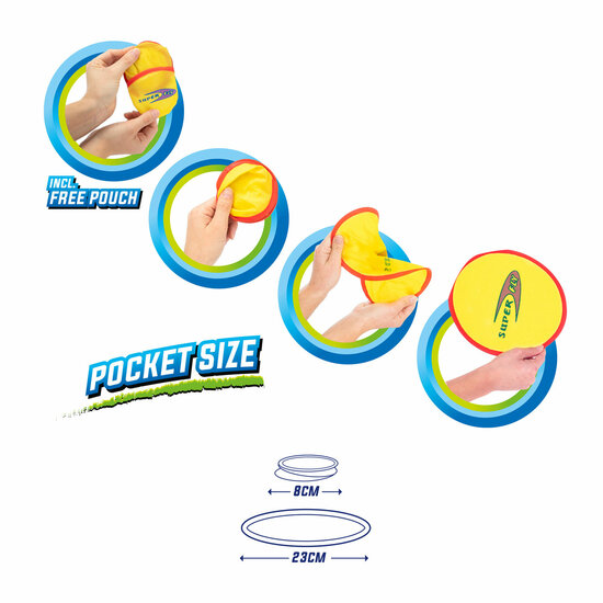 Air opvouwbare Pocket Frisbee met Hoesje