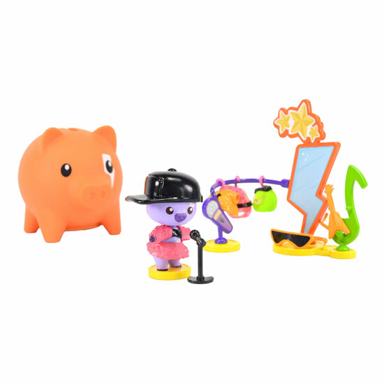 Pockey Money Piggies Speelfiguur met Spaarpot  - Popstar Pack