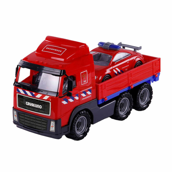 Cavallino Brandweervrachtwagen en Brandweerauto, Schaal 1:16