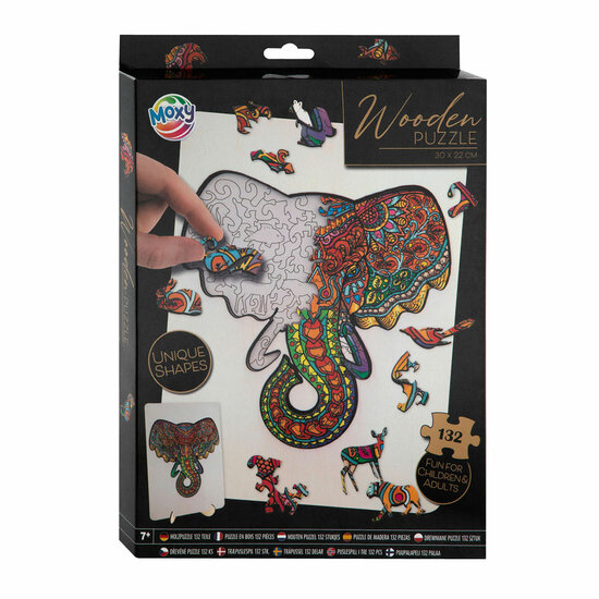 Houten Legpuzzel Olifant, 132st.