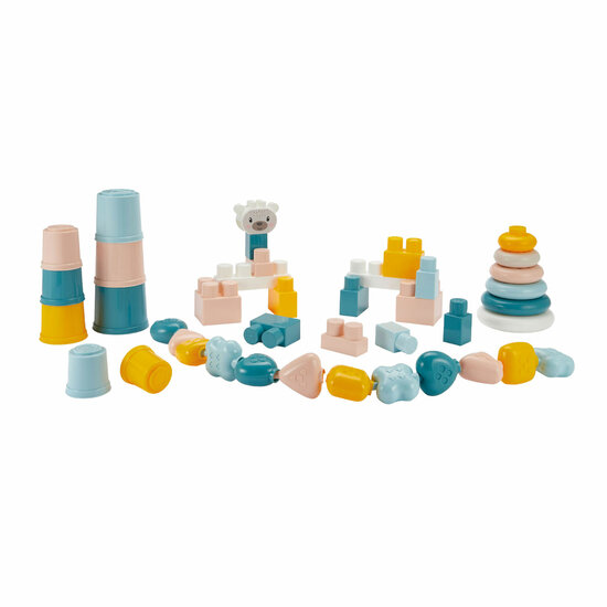 Ecoiffier bb Abrick Babyspeelgoed 4in1 Speelset in Opbergbox - 41dlg.