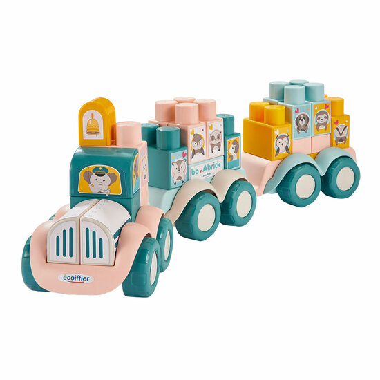 Ecoiffier bb Abrick Dierentrein met Bouwblokken - 51dlg.