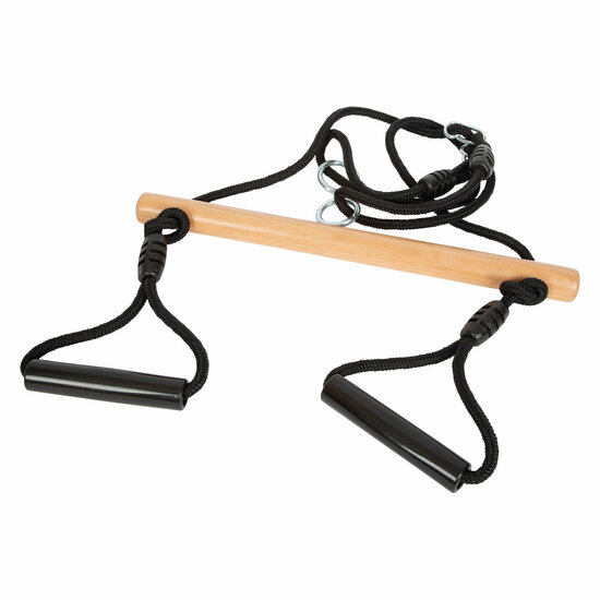 Small Foot - Houten Trapezeschommel met Gymnastiekringen Black Line