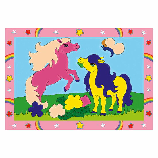 Ravensburger CreArt Schilderen op Nummer - Springende Pony&#039;s