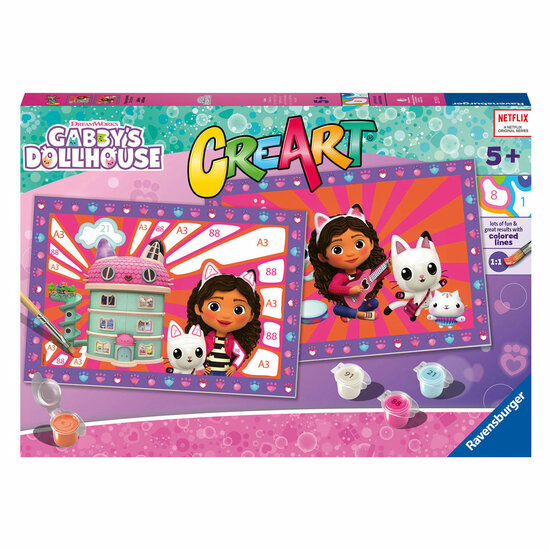 Ravensburger CreArt Schilderen op Nummer - Gabby&#039;s Poppenhuis