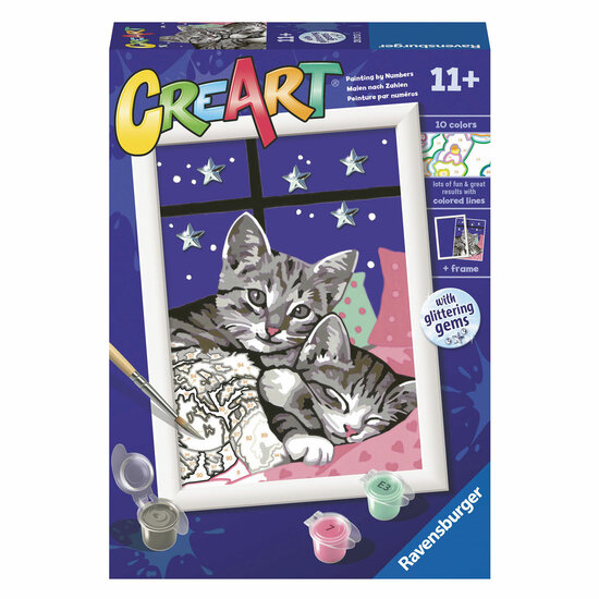 Ravensburger CreArt Schilderen op Nummer - Slaperige Katjes
