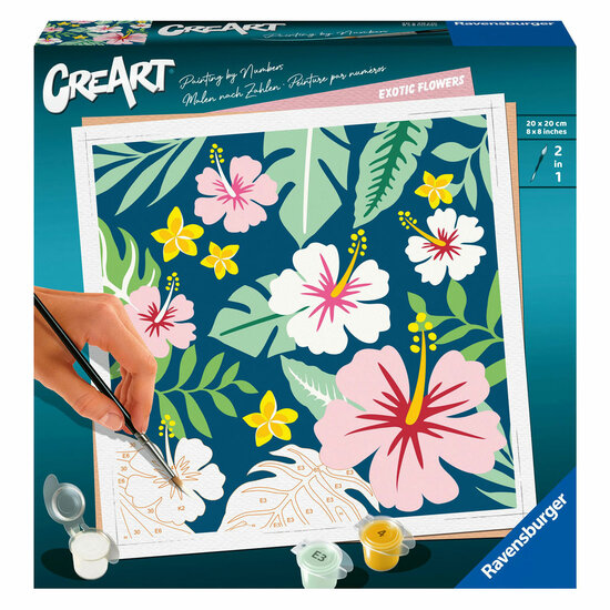 Ravensburger CreArt Schilderen op Nummer - Exotische Bloemen