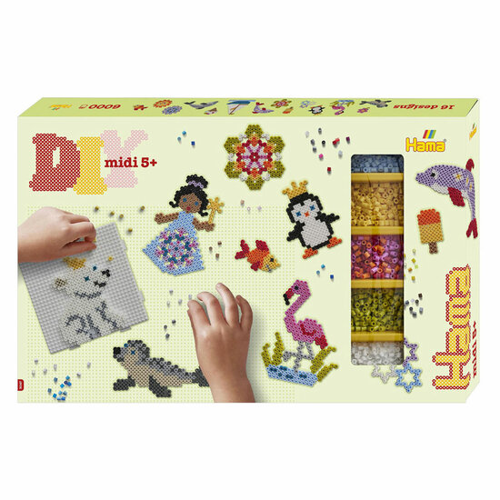 Hama Midi Strijkkralenset Giant Gift Box, 6000st.