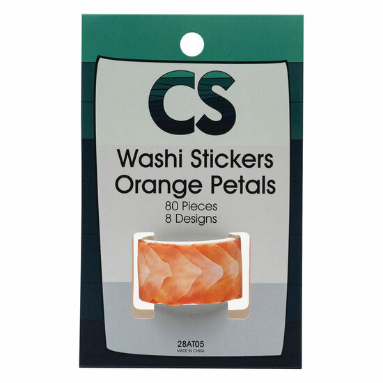 Colorations - Washi Stickers - Oranje Bloemblaadjes, 80st.