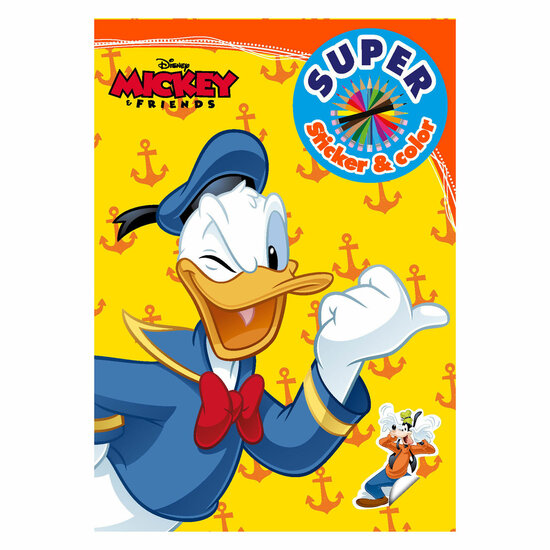 Mickey &amp; Friends Super Sticker &amp; Color Kleurboek