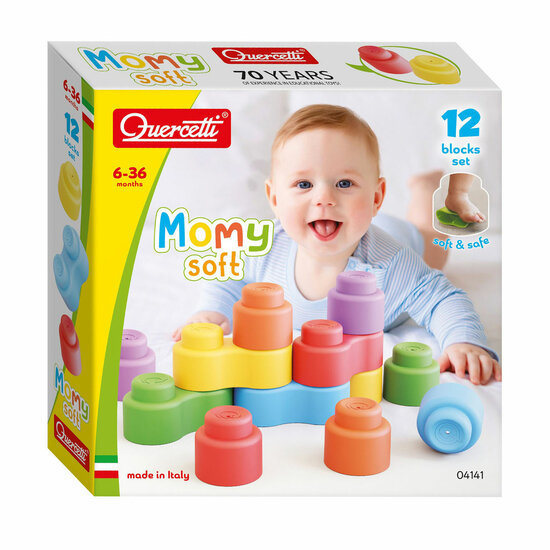 Quercetti Momy Soft Bouwblokken, 12dlg.