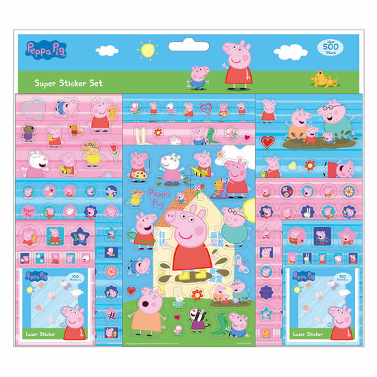 Super Stickerset Peppa Pig, 500dlg.