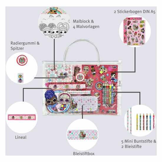 Schrijfwarenset L.O.L. Surprise in Tas