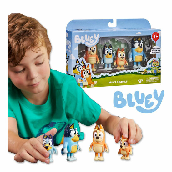 Bluey Familie Speelfiguren, 4st.