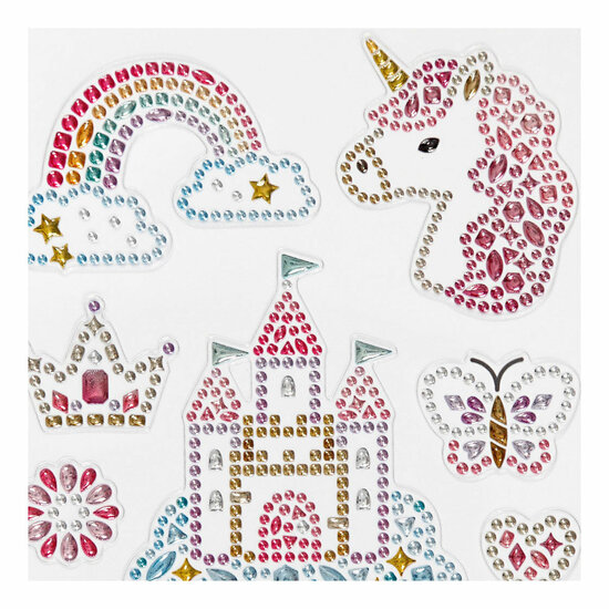 Diamant Stickers  Eenhoorn, 1 Vel