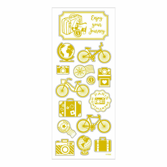 Stickers Goud Om de Wereld, 1 Vel