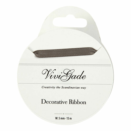 Decoratie Lint Grijs, 15m