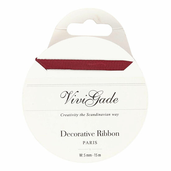 Decoratie Lint Rood, 15m