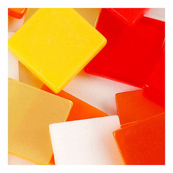 Mini Mozaiek Rood/Oranje 1x1mm, 25 gram