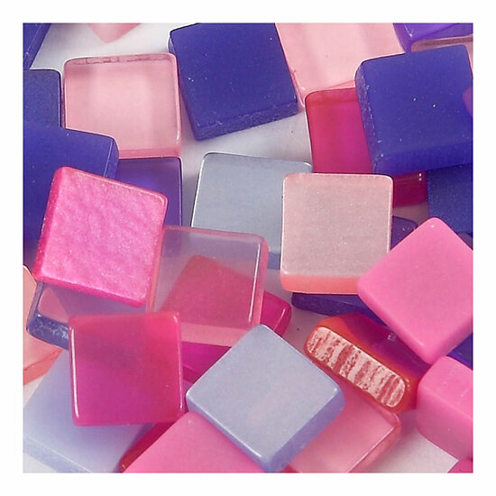 Mini Mozaiek Paars 10x10mm, 25 gram