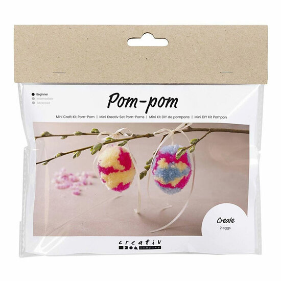 Mini Hobbyset Pompom Ei, 2st. Pasen
