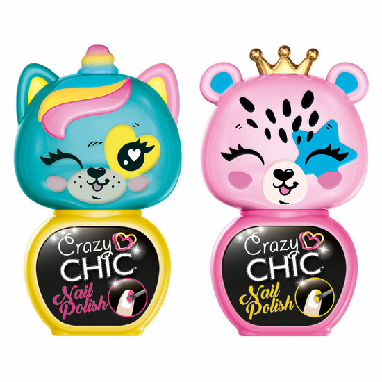 Clementoni Crazy Chic Nagellak Geel/Roze, 2st.