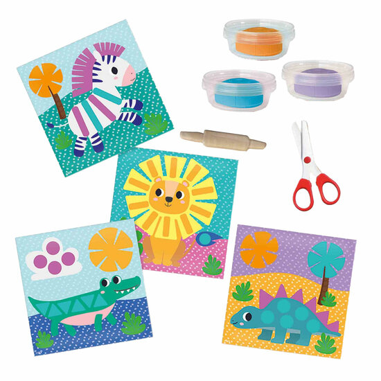 SES Klei Vormen Knippen - 3 Kleipotjes