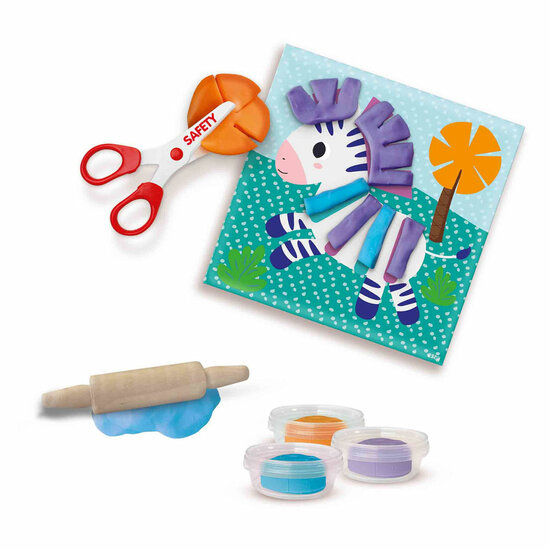 SES Klei Vormen Knippen - 3 Kleipotjes